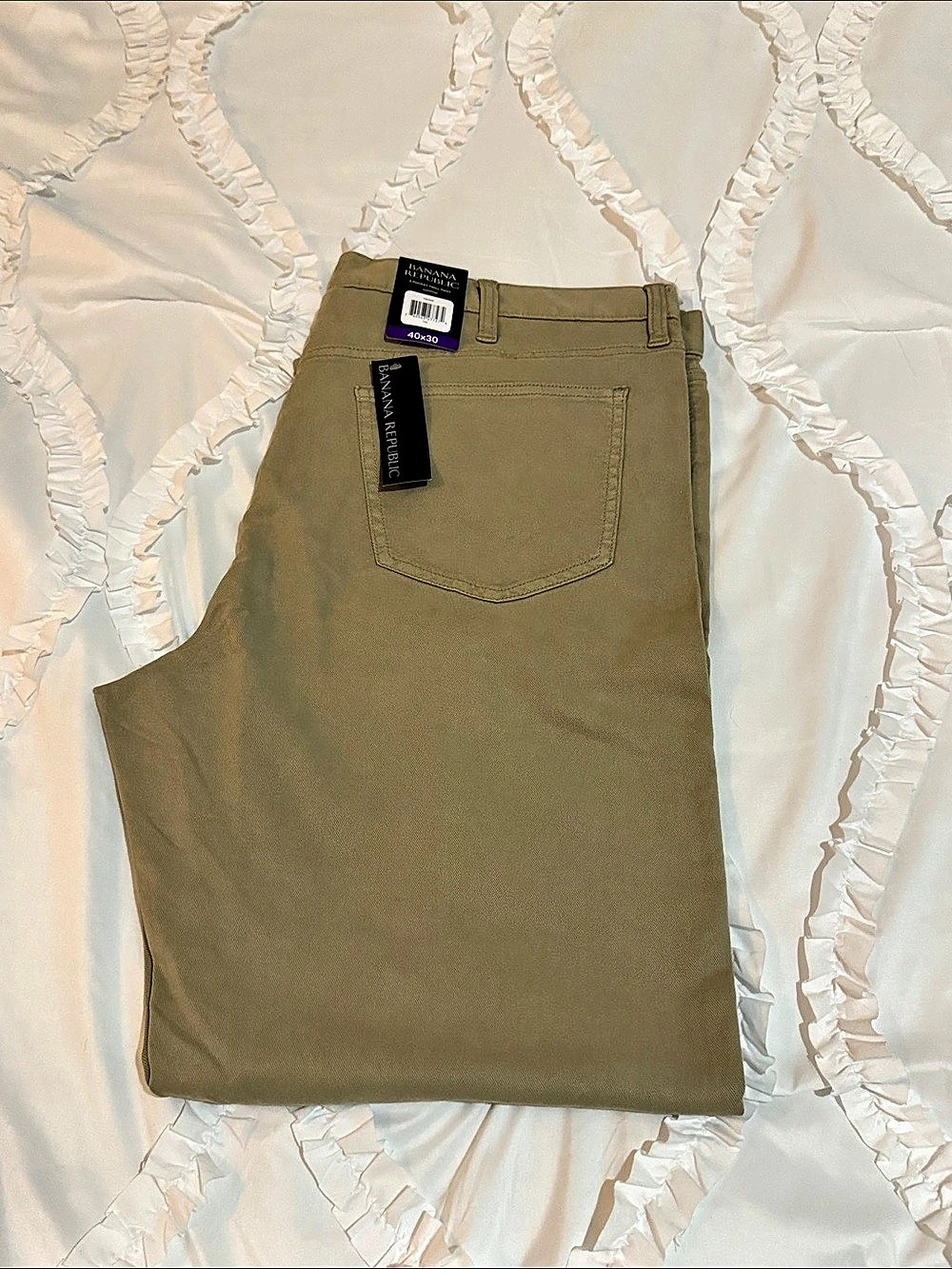 Banana Republic 5 Pocket Twill Pant Slim Waist 5 Pocket Pant in Green Waist